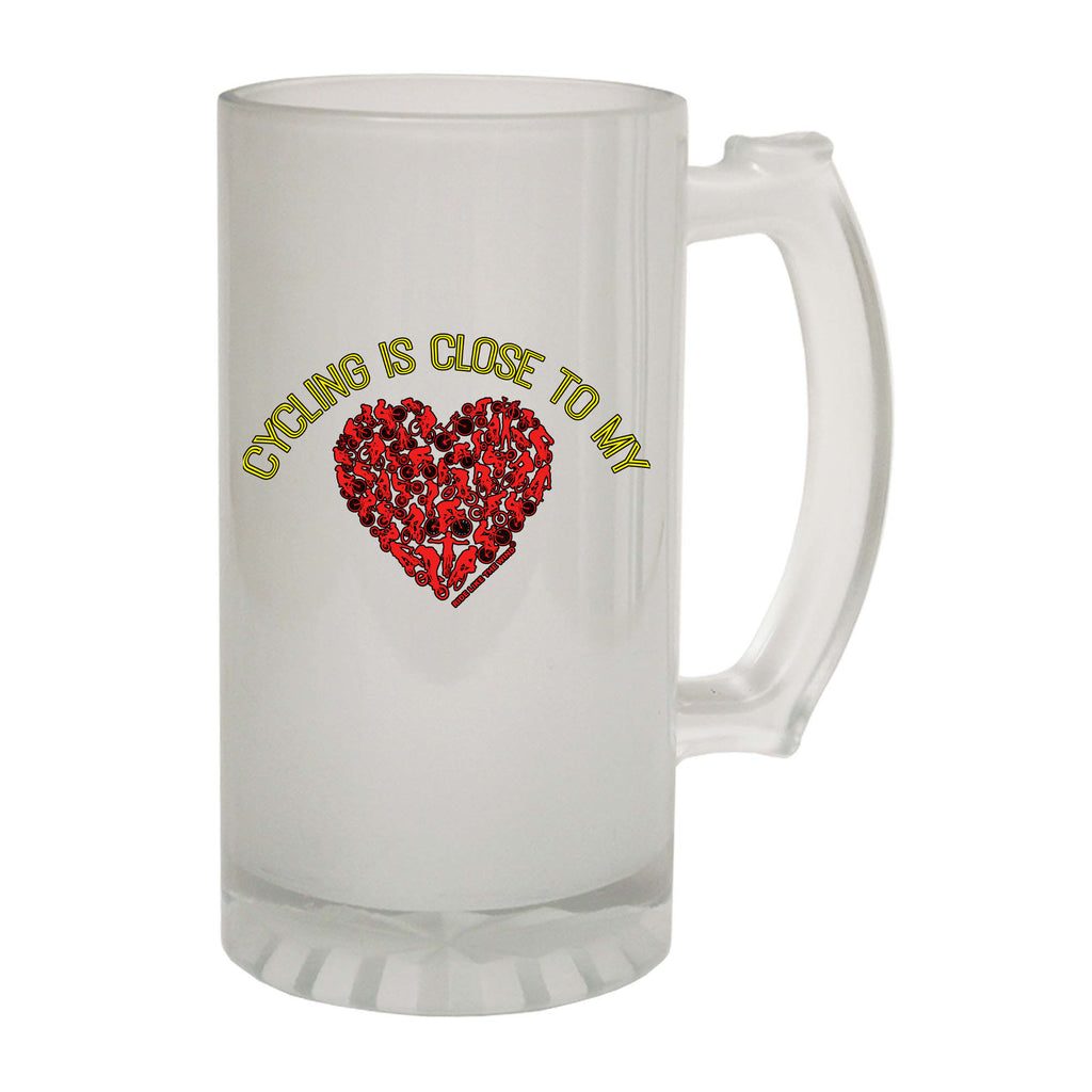 Rltw Cycling Is Close To My Heart - Funny Beer Stein