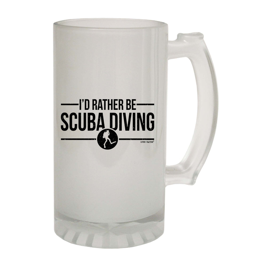 Ow Id Rather Be Scuba Diing - Funny Beer Stein