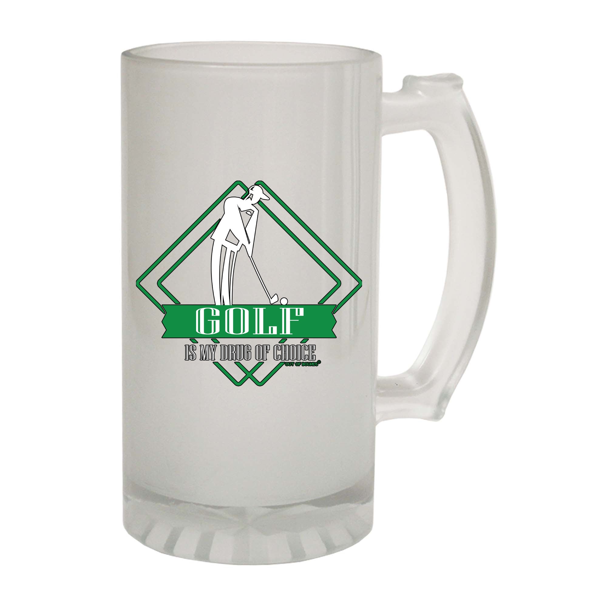 Oob Golf Is My Drug Of Choice - Funny Beer Stein