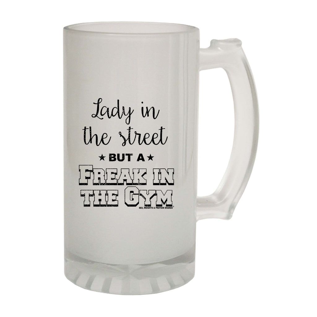 Swps Lady In The Streets Freak In The Gym - Funny Beer Stein