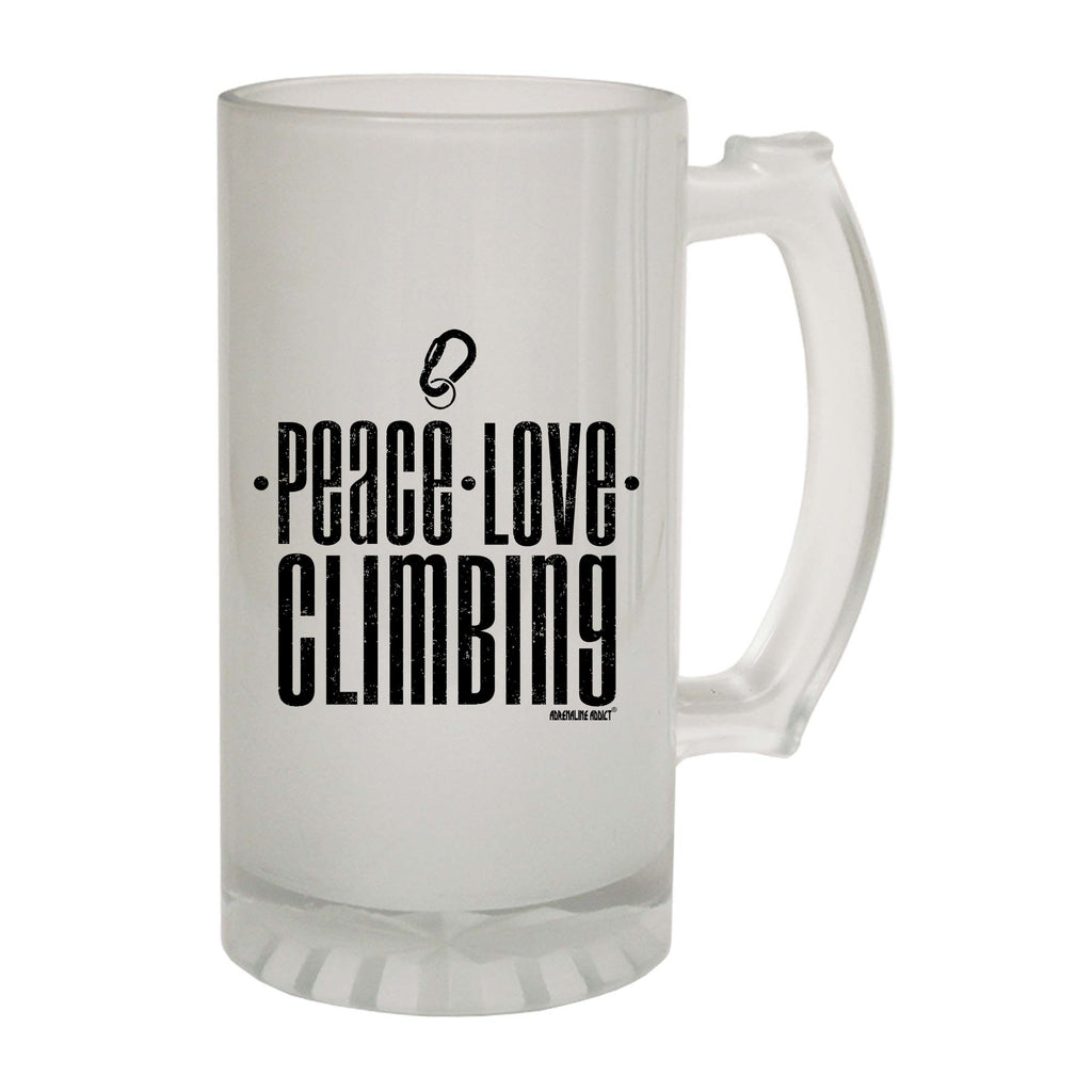 Aa Peace Love Climbing - Funny Beer Stein