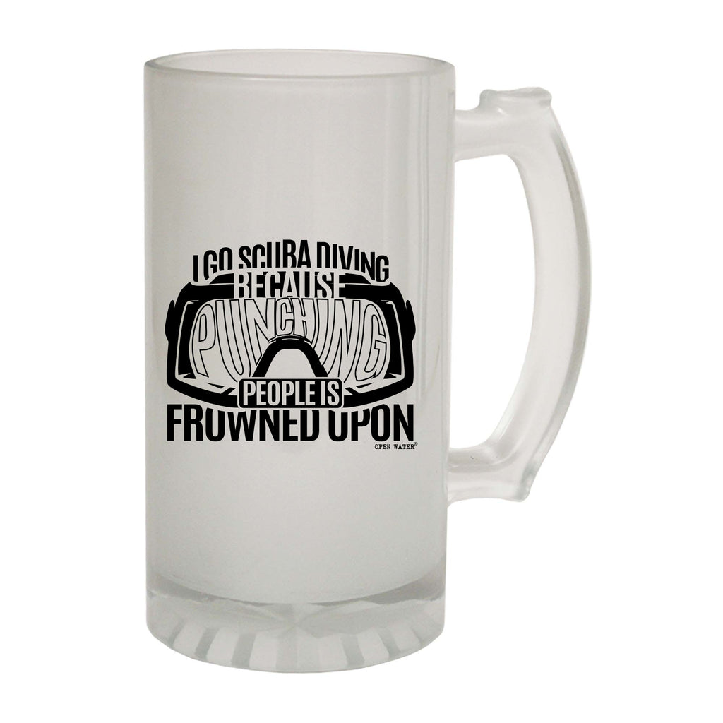 Ow I Go Scuba Because Punching - Funny Beer Stein
