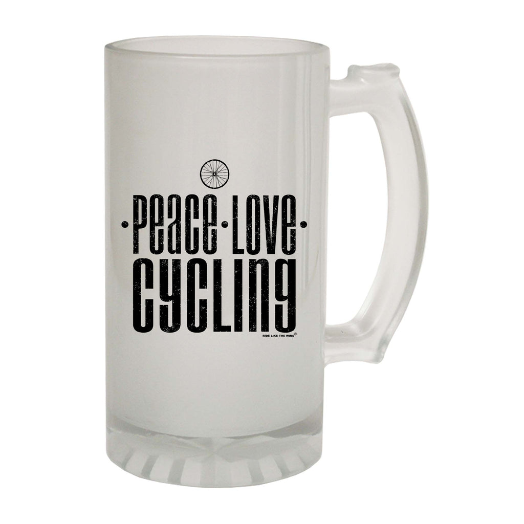 Rltw Peace Love Cycling - Funny Beer Stein