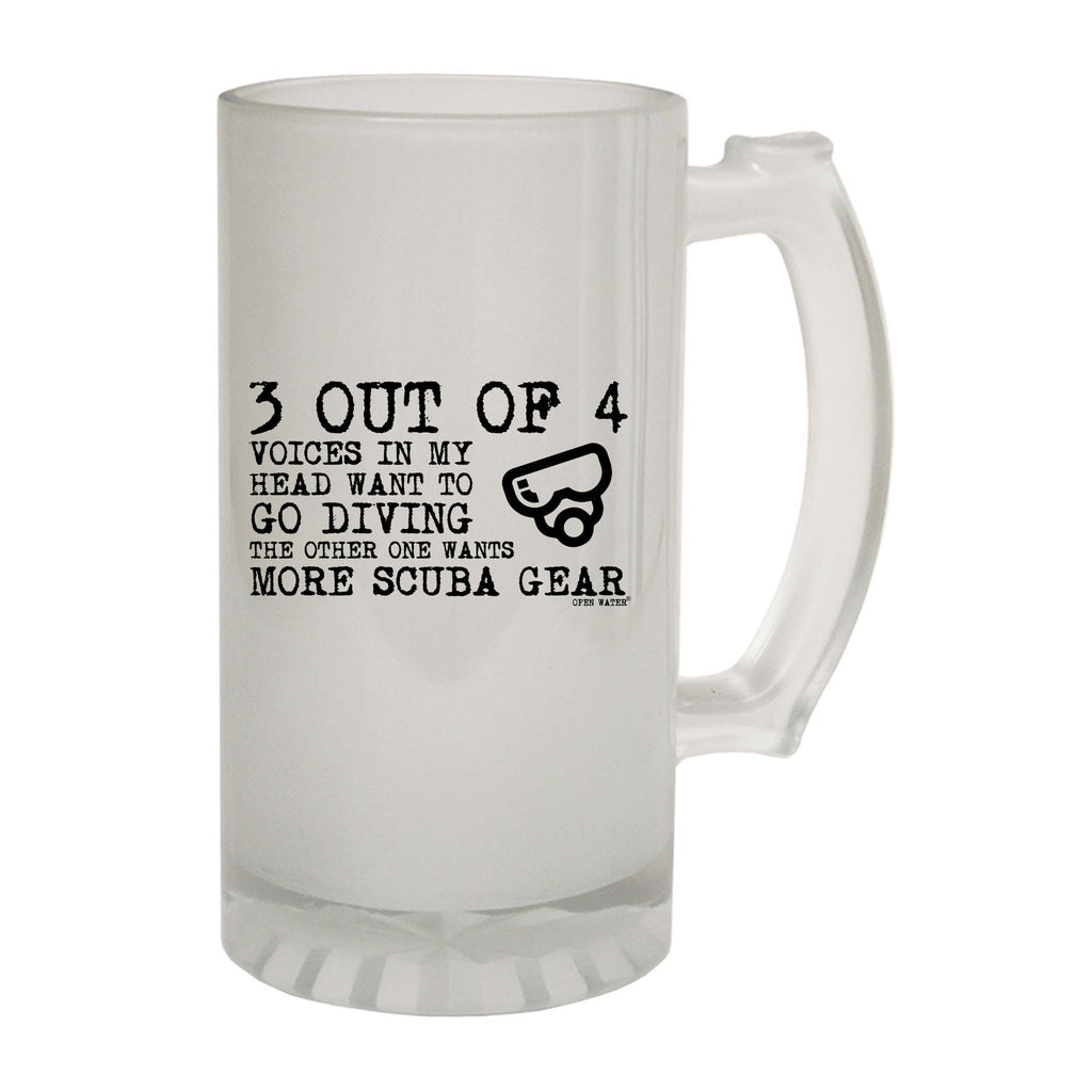 Ow 3 Out Of 4 Voices In My Head - Funny Beer Stein