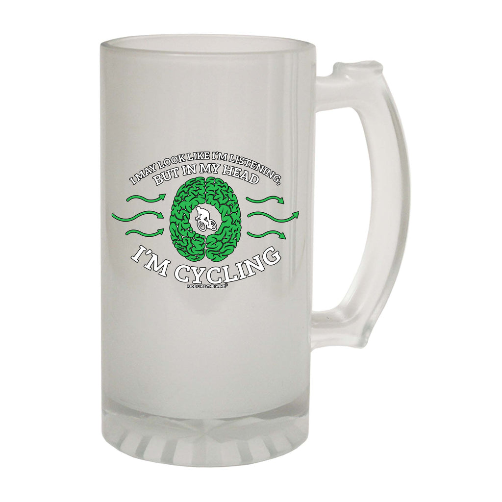 Rltw I May Look Like Im Listening Cycling - Funny Beer Stein