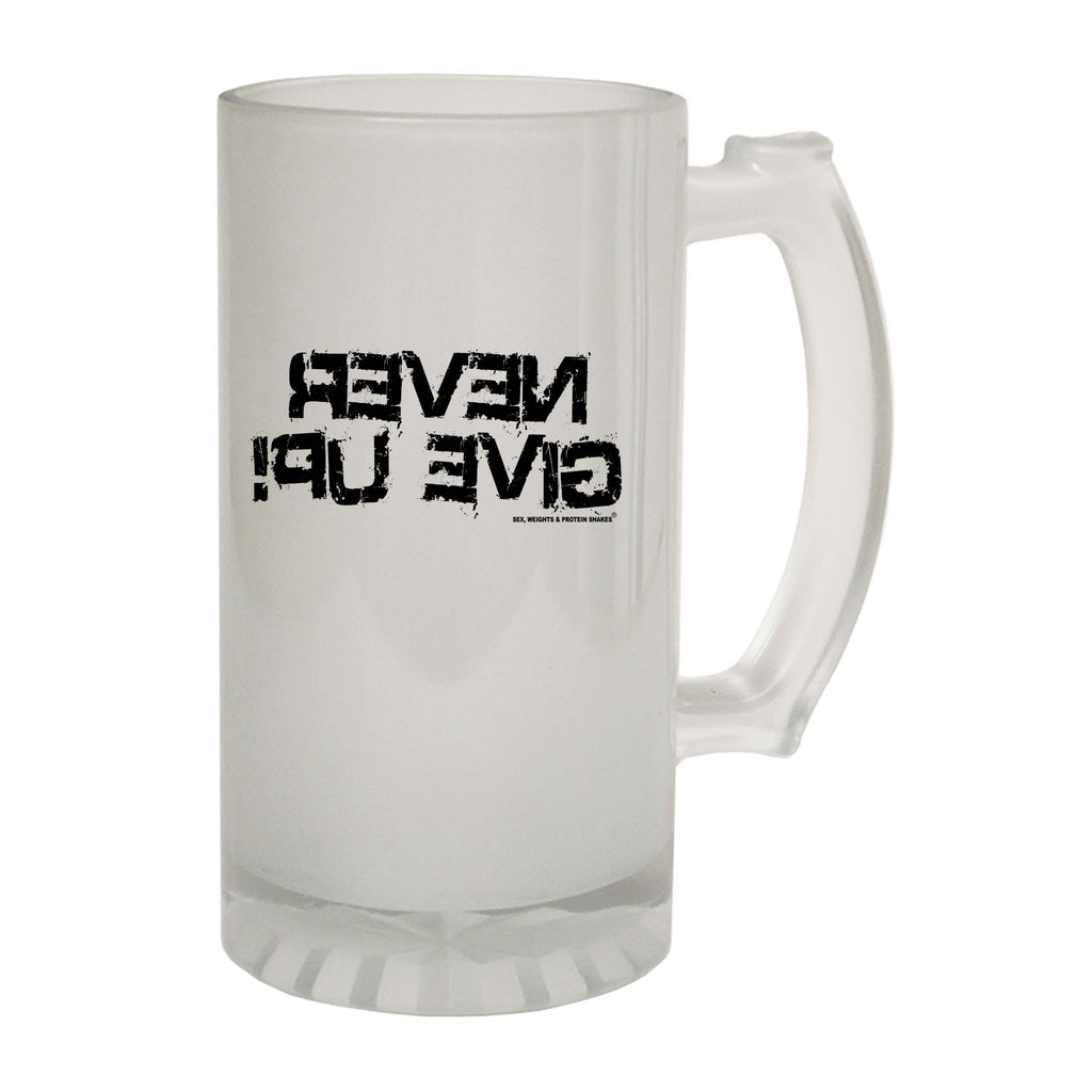 Swps Never Give Up - Funny Beer Stein