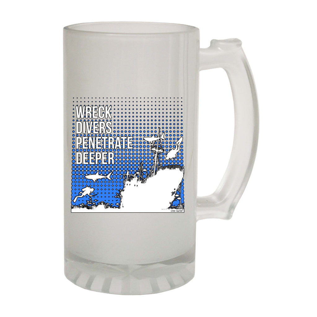 Ow Wreck Divers Penetrate Deeper - Funny Beer Stein