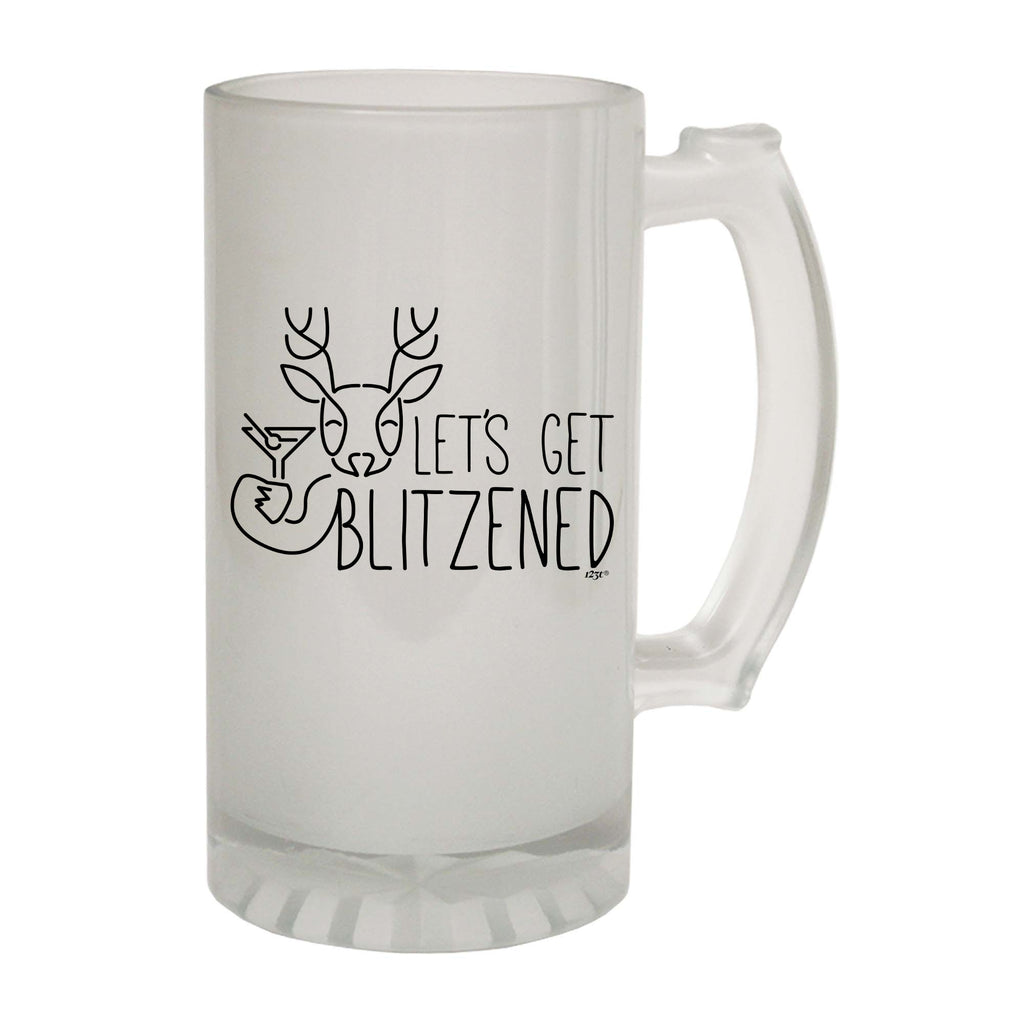 Lets Get Blitzened Christmas - Funny Beer Stein