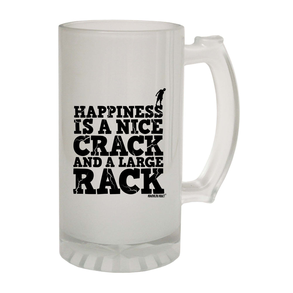 Aa Happiness Is A Nice Crack - Funny Beer Stein