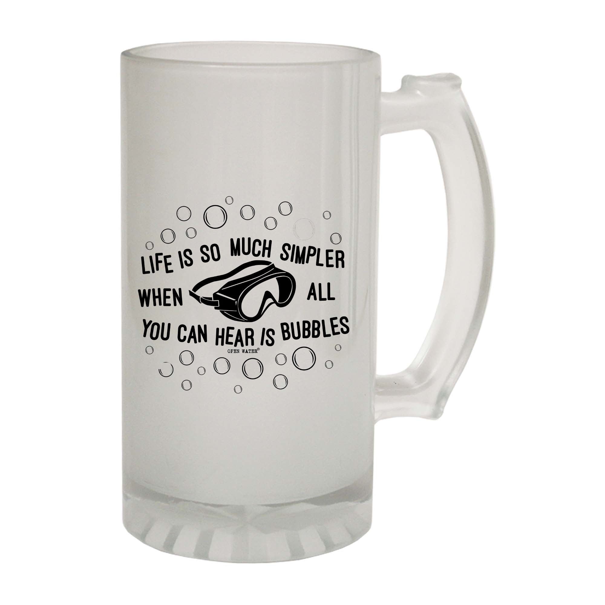Ow Life Is So Much Simpler Bubbles - Funny Beer Stein