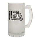 Pm Relationship Status Badass Snowboarder - Funny Beer Stein