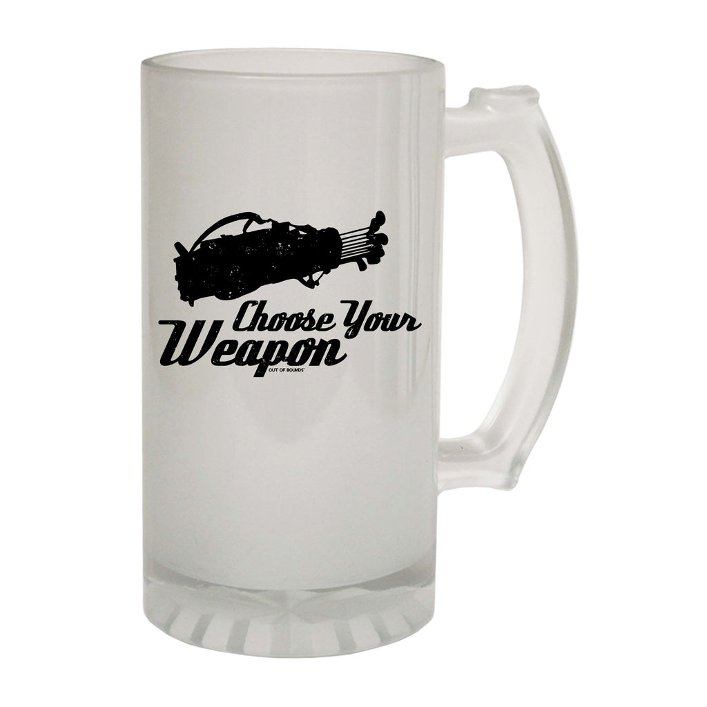Oob Golf Choose Your Weapon - Funny Beer Stein