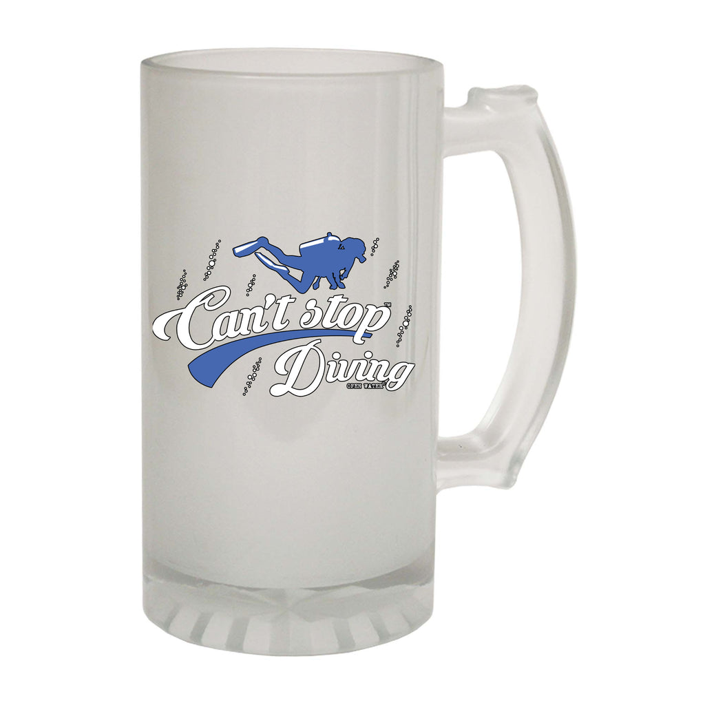 Ow Cant Stop Diving - Funny Beer Stein