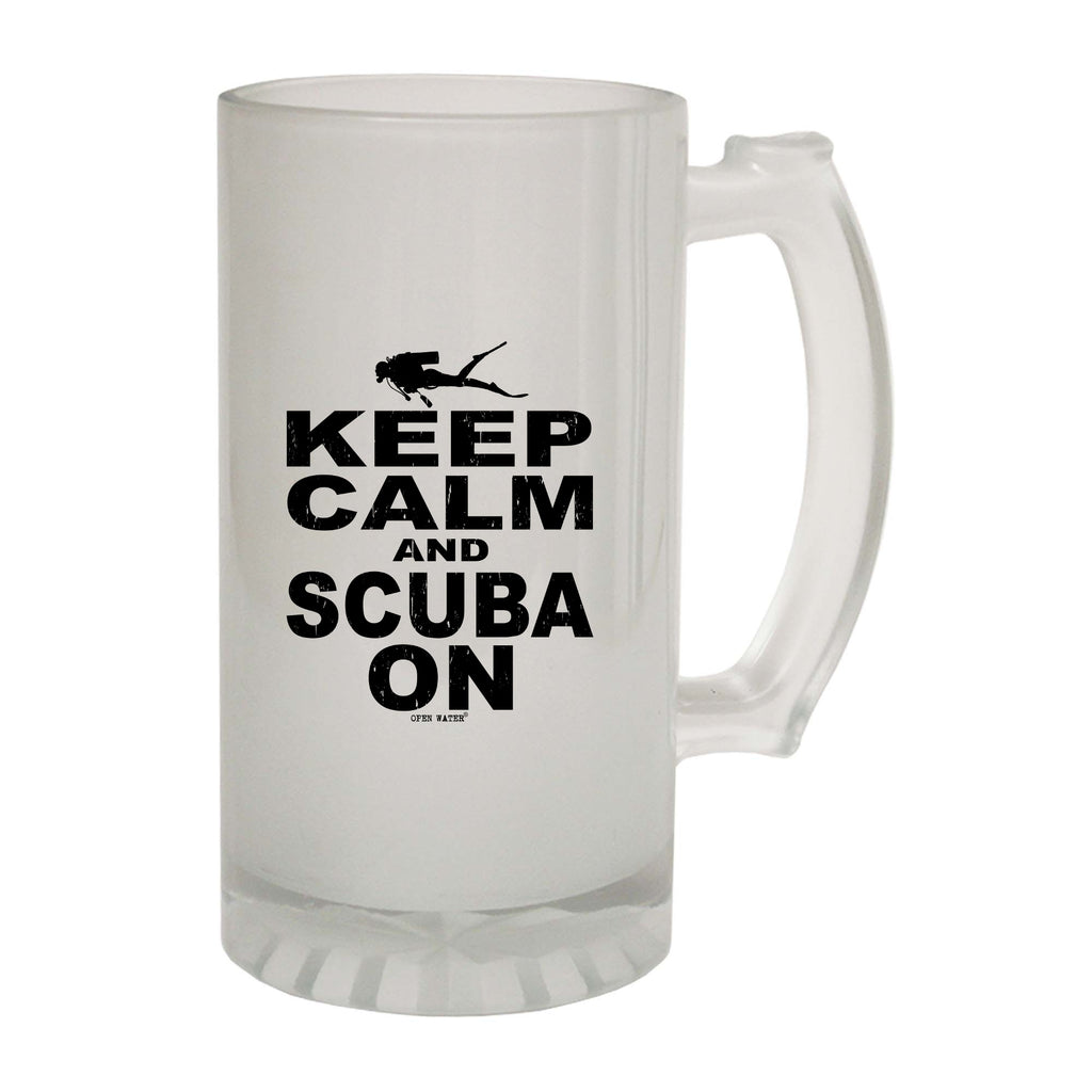 Ow Keep Calm And Scuba On - Funny Beer Stein