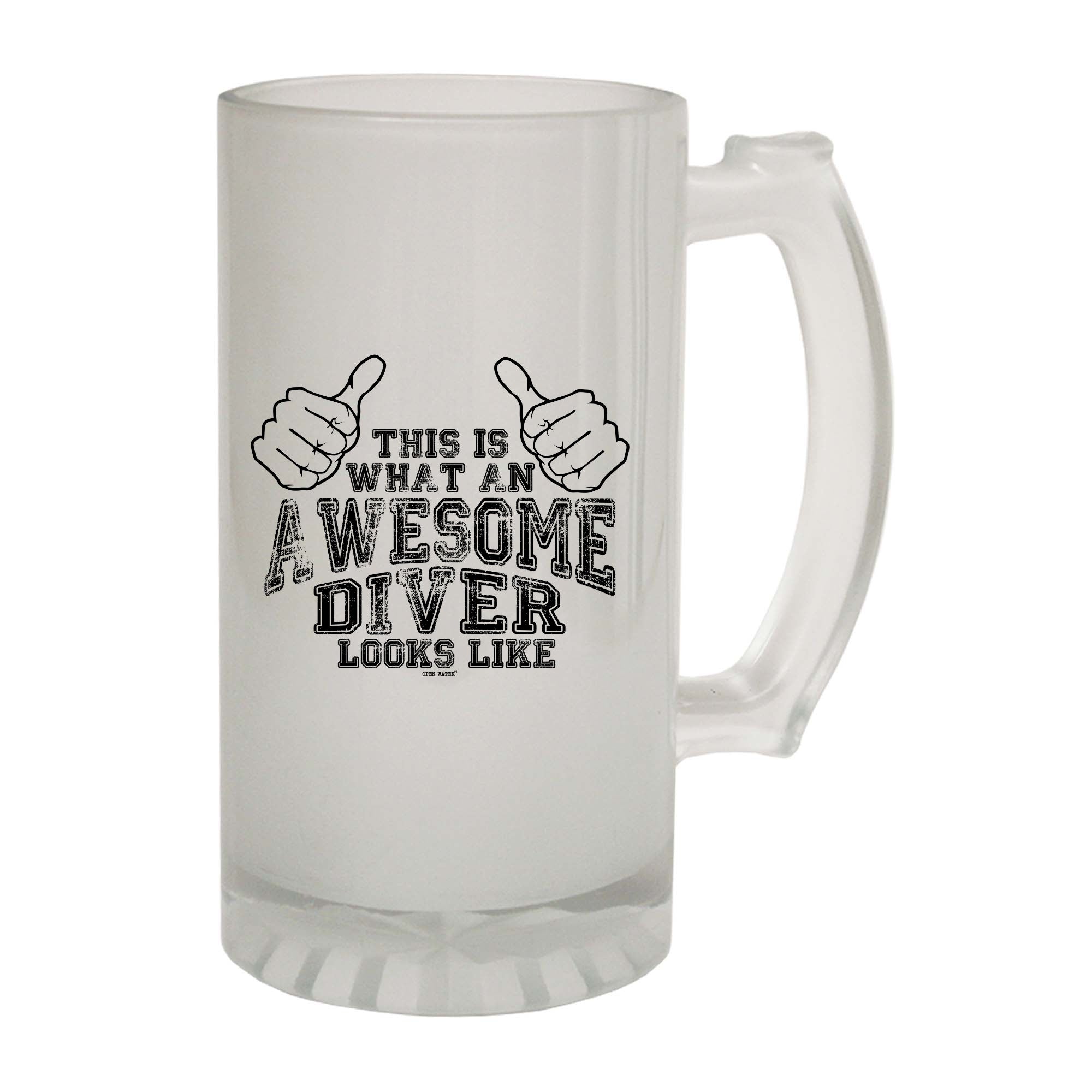 Ow This Is Awesome Diver - Funny Beer Stein