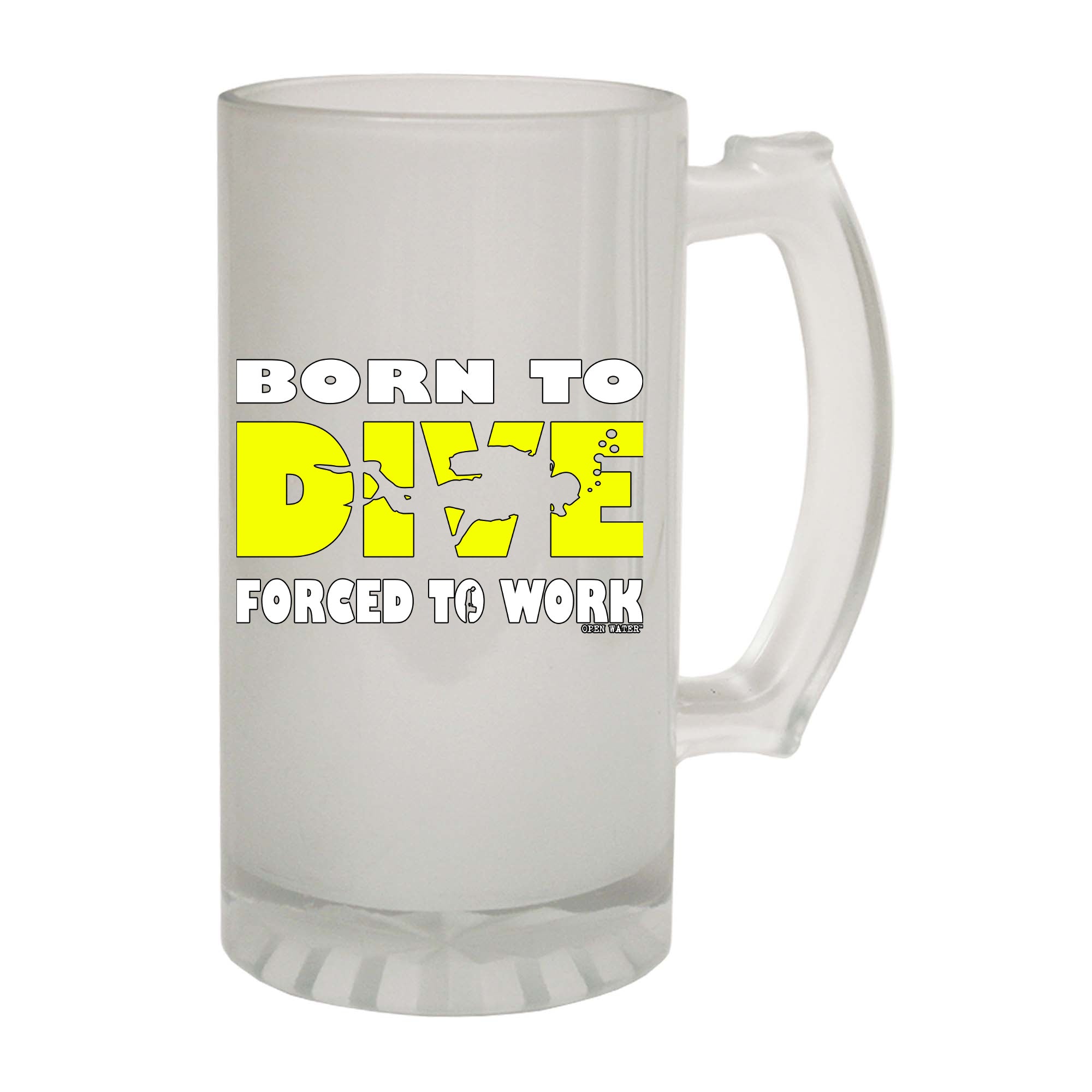 Ow Born To Dive - Funny Beer Stein