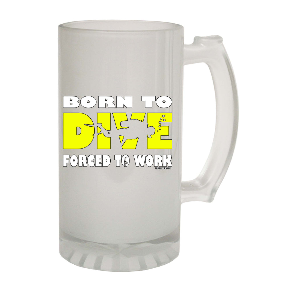 Ow Born To Dive - Funny Beer Stein