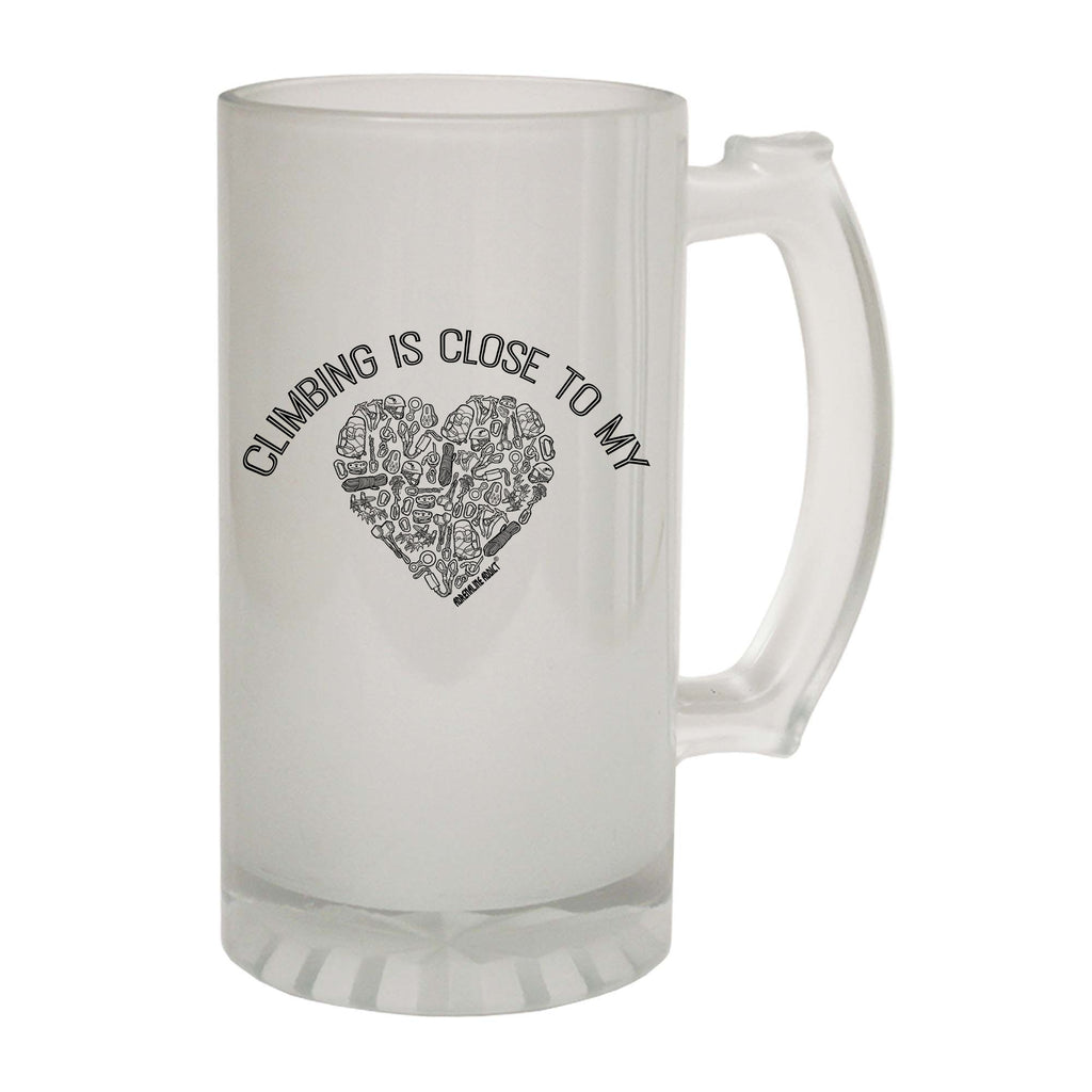 Aa Climbing Is Close To My Heart - Funny Beer Stein