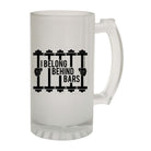 Swps I Belong Behind Bars Dumbell - Funny Beer Stein