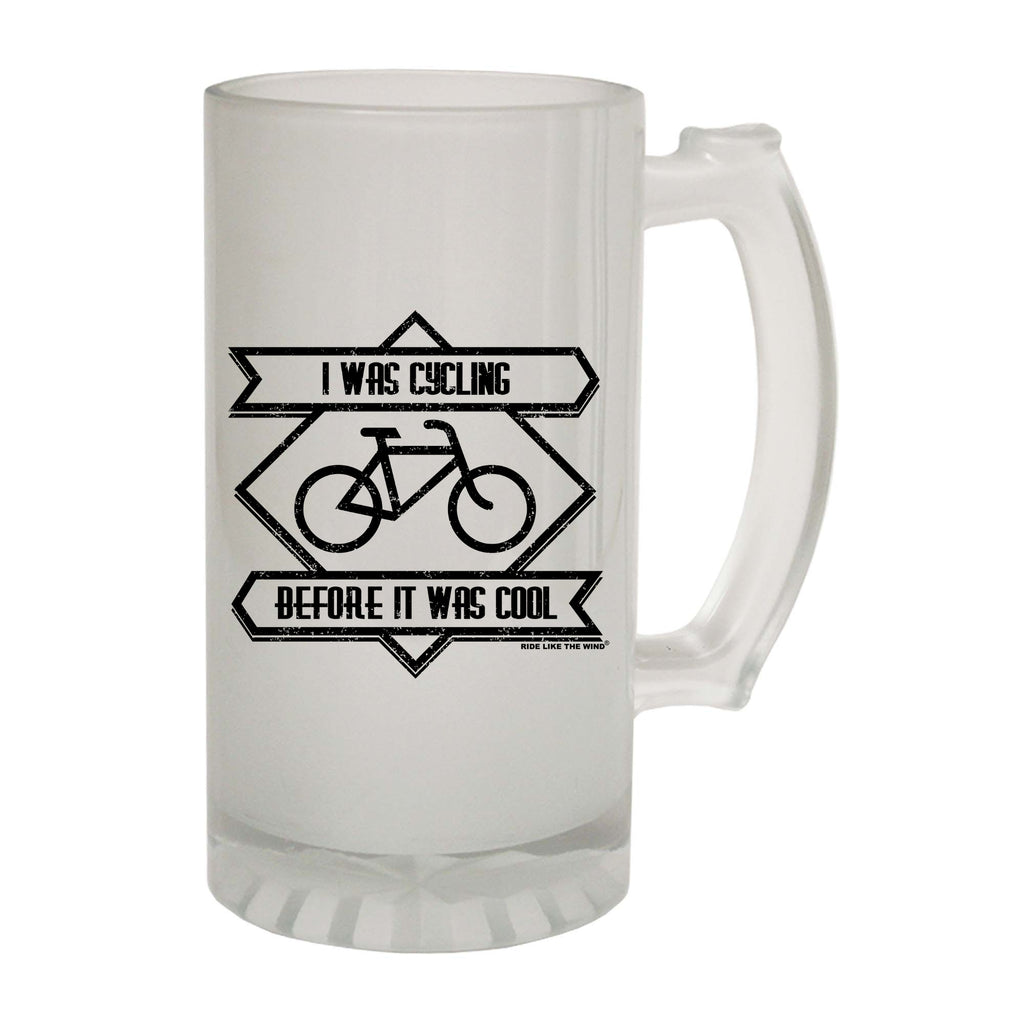 Rltw Square I Was Cycling Before It Was Cool - Funny Beer Stein