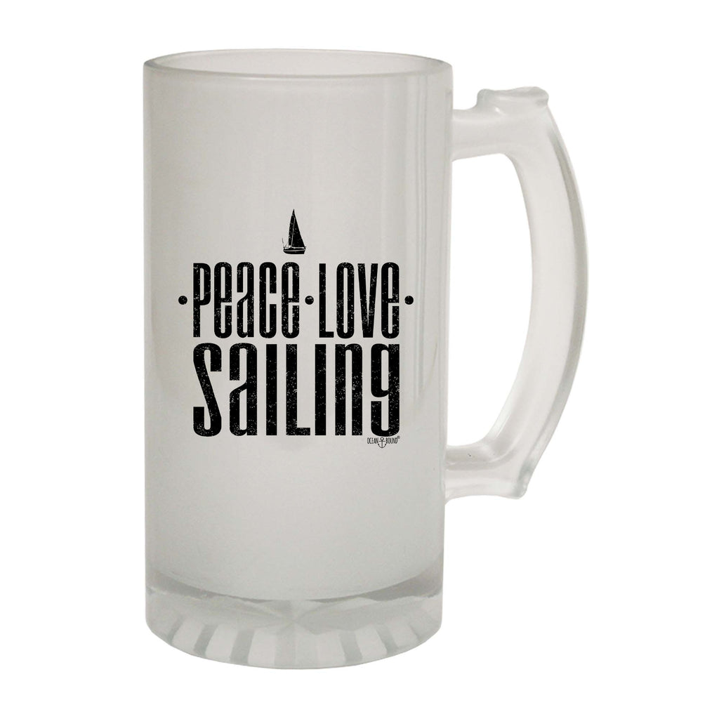 Ob Peace Love Sailing - Funny Beer Stein