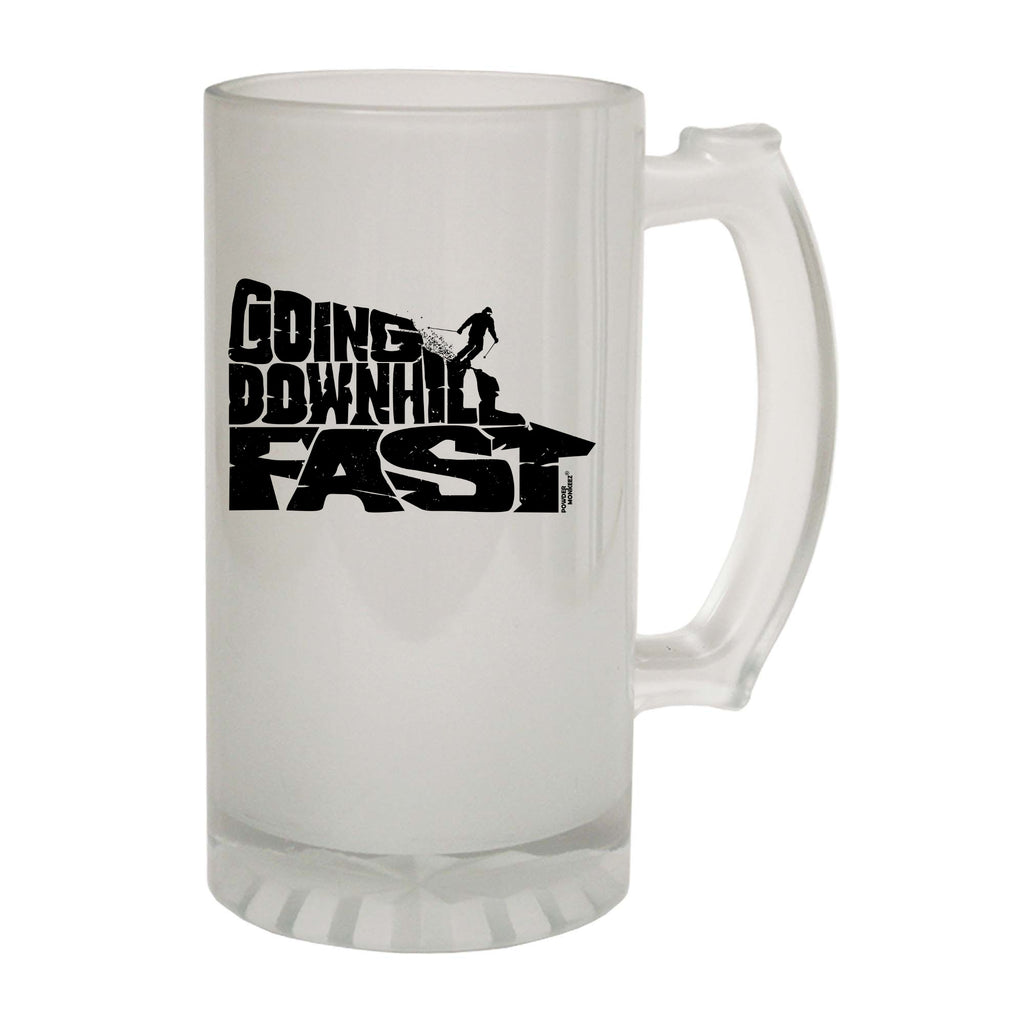 Pm Going Downhill Fast Ski - Funny Beer Stein