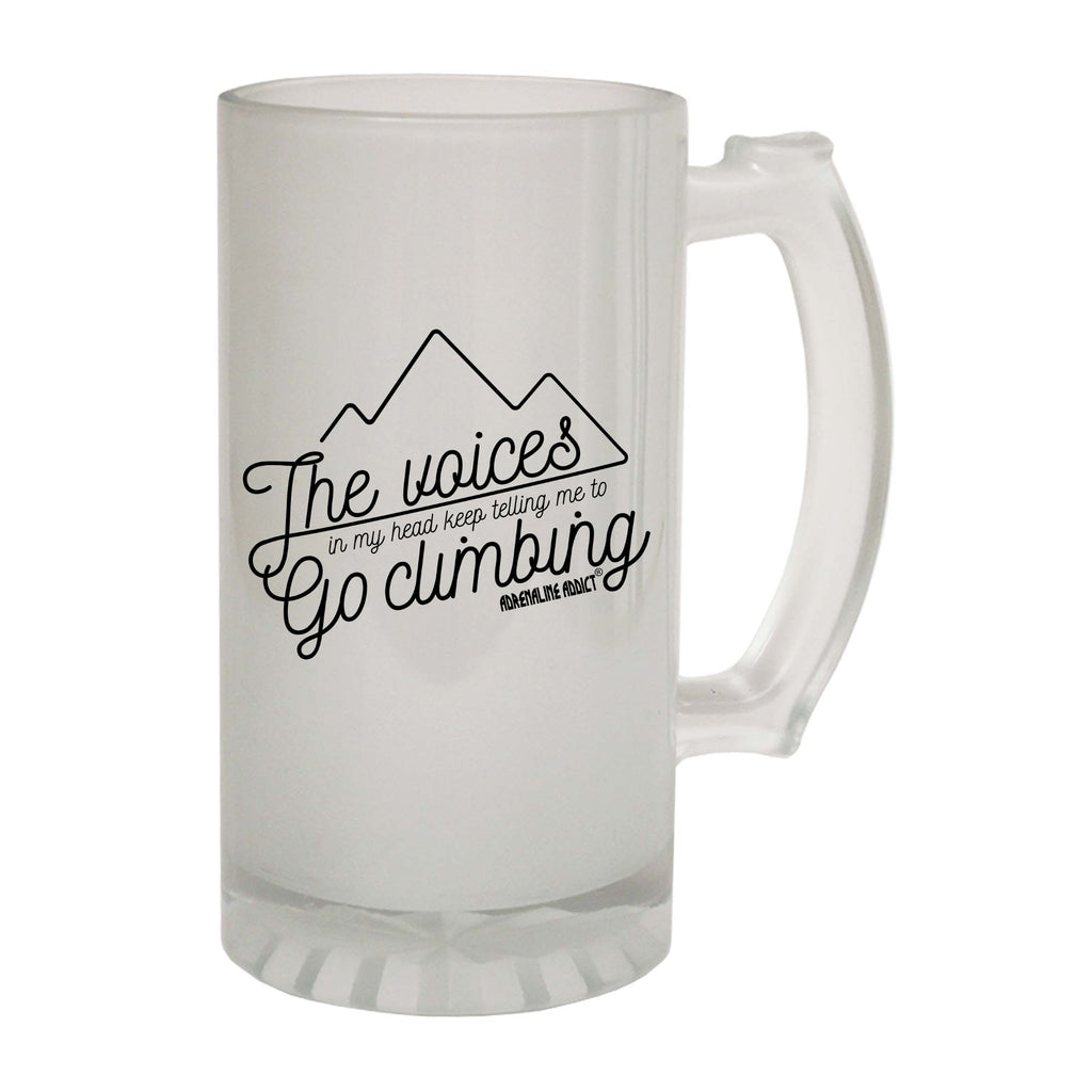 Aa The Voices In My Head Go Climbing - Funny Beer Stein