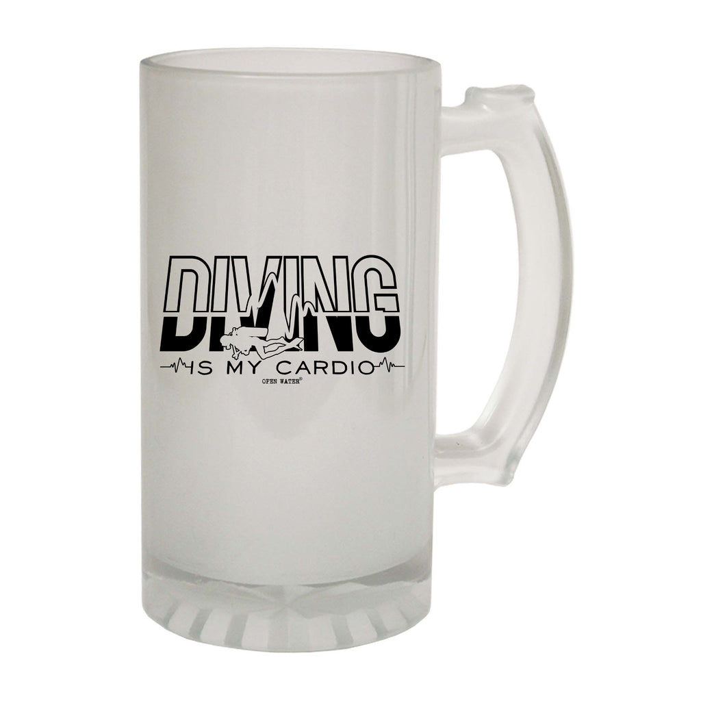 Ow Diving Is My Cardio - Funny Beer Stein