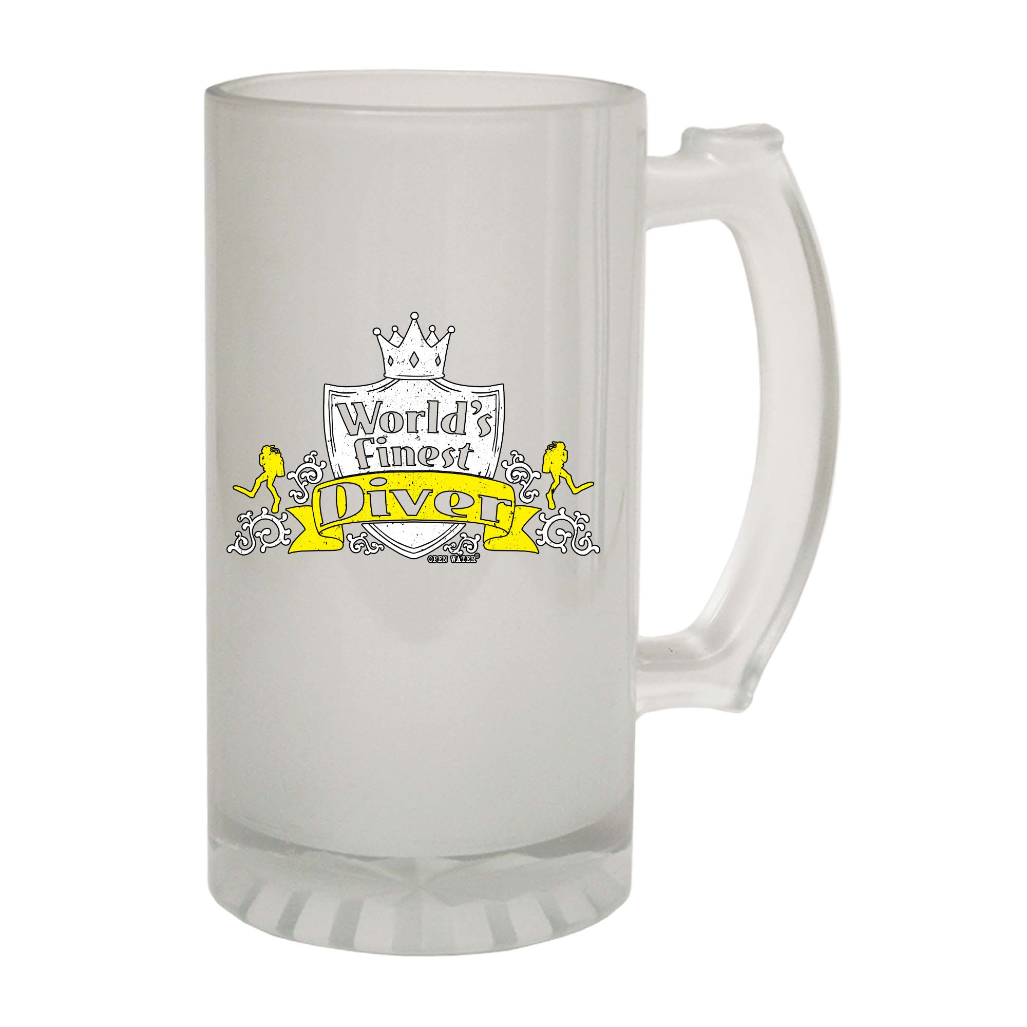 Ow Worlds Finest Diver - Funny Beer Stein