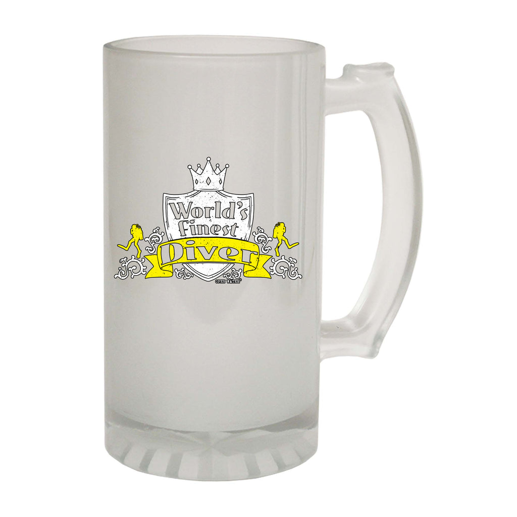 Ow Worlds Finest Diver - Funny Beer Stein