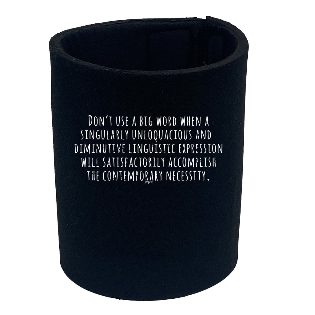 Dont Use Big Words - Funny Stubby Holder
