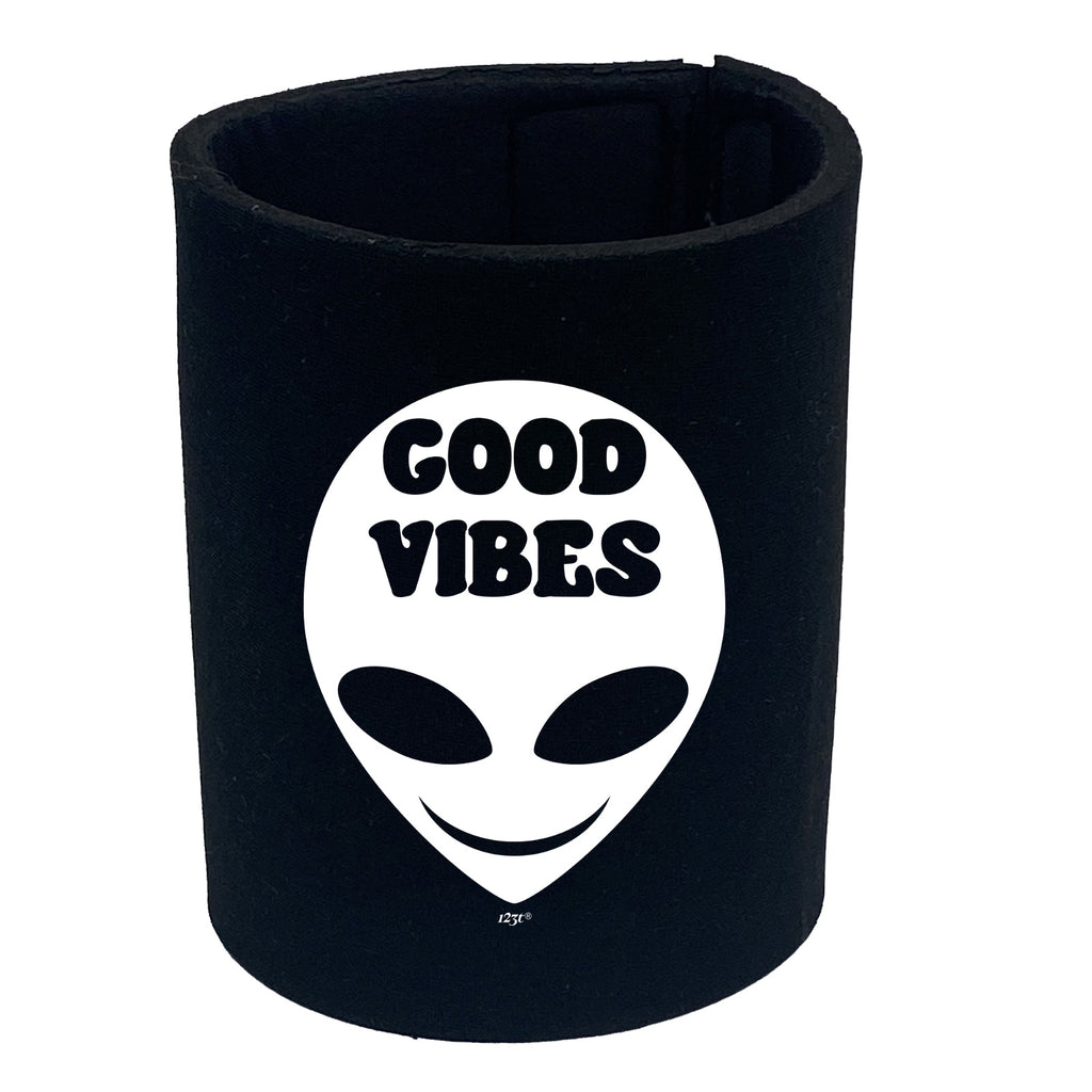 Festival Good Vibes Alien White - Funny Stubby Holder