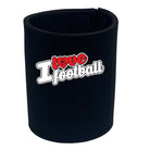 Love Football Stencil - Funny Stubby Holder