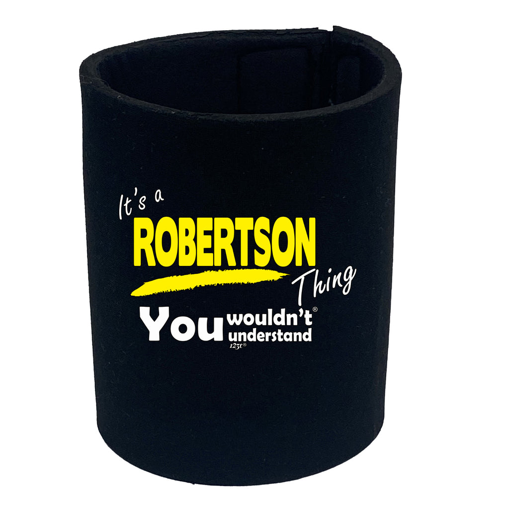 Robertson V1 Surname Thing - Funny Stubby Holder