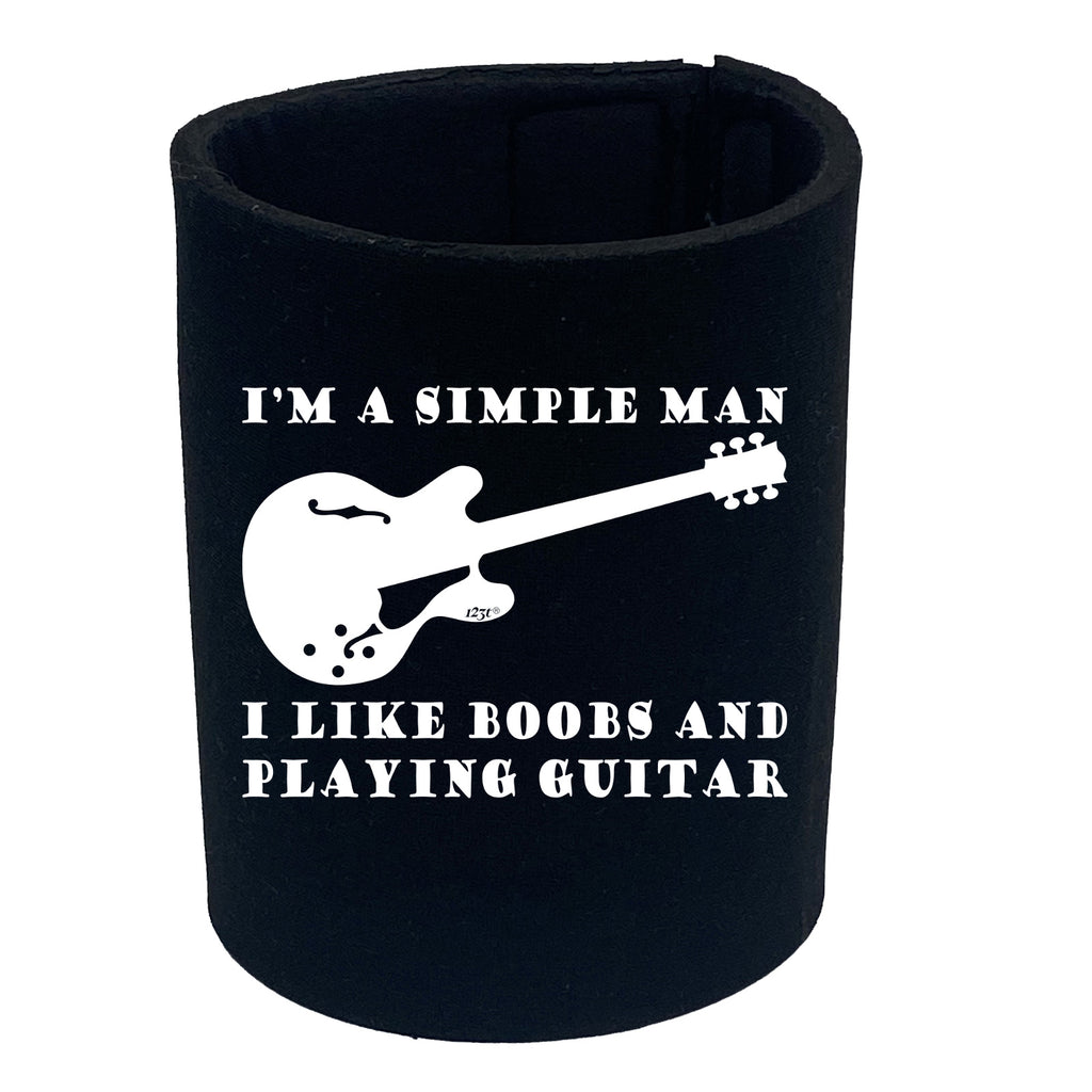 I'M Simple B  B Playing Guitar Music - Funny Stubby Holder