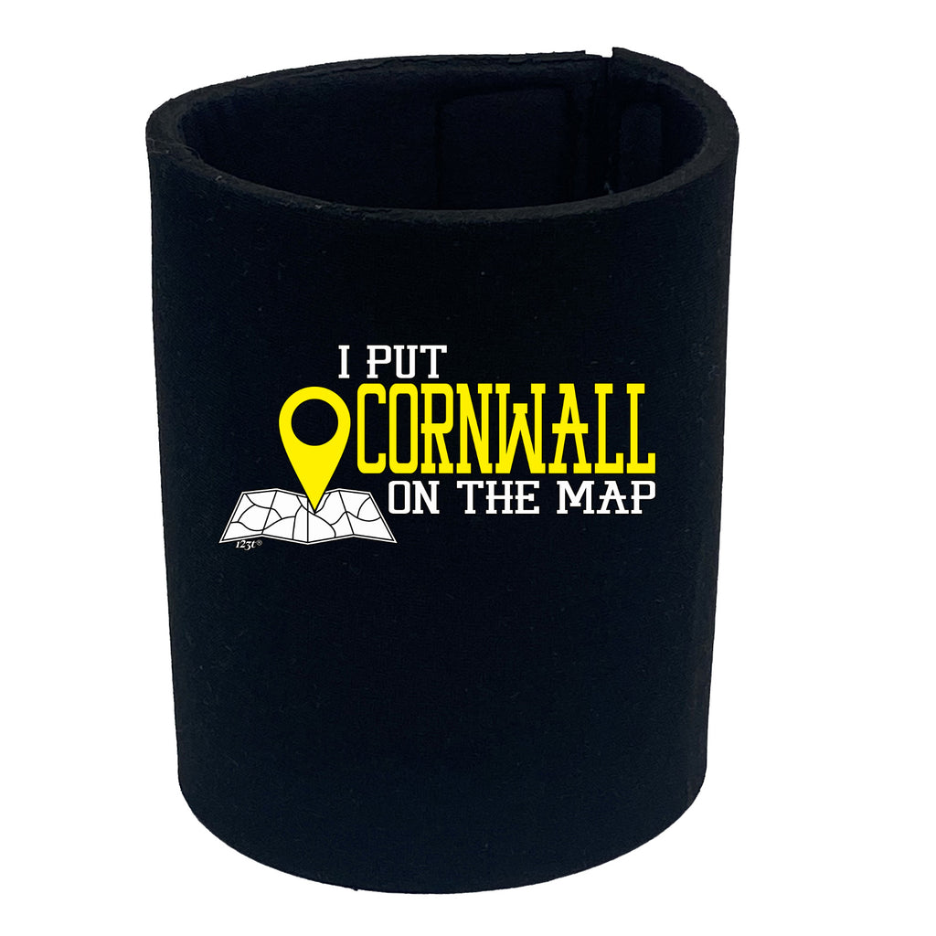 Put On The Map Cornwall - Funny Stubby Holder