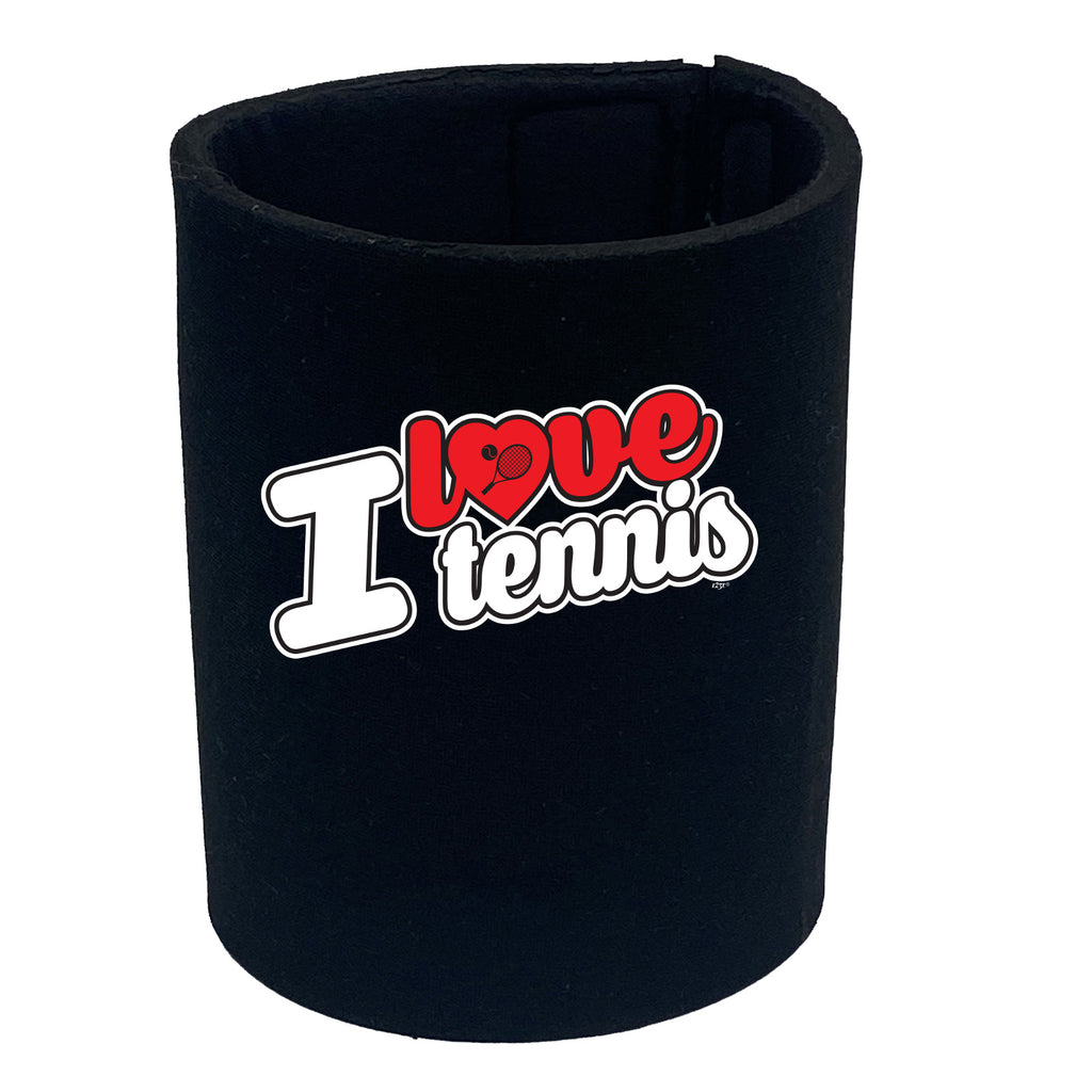 Love Tennis Stencil - Funny Stubby Holder