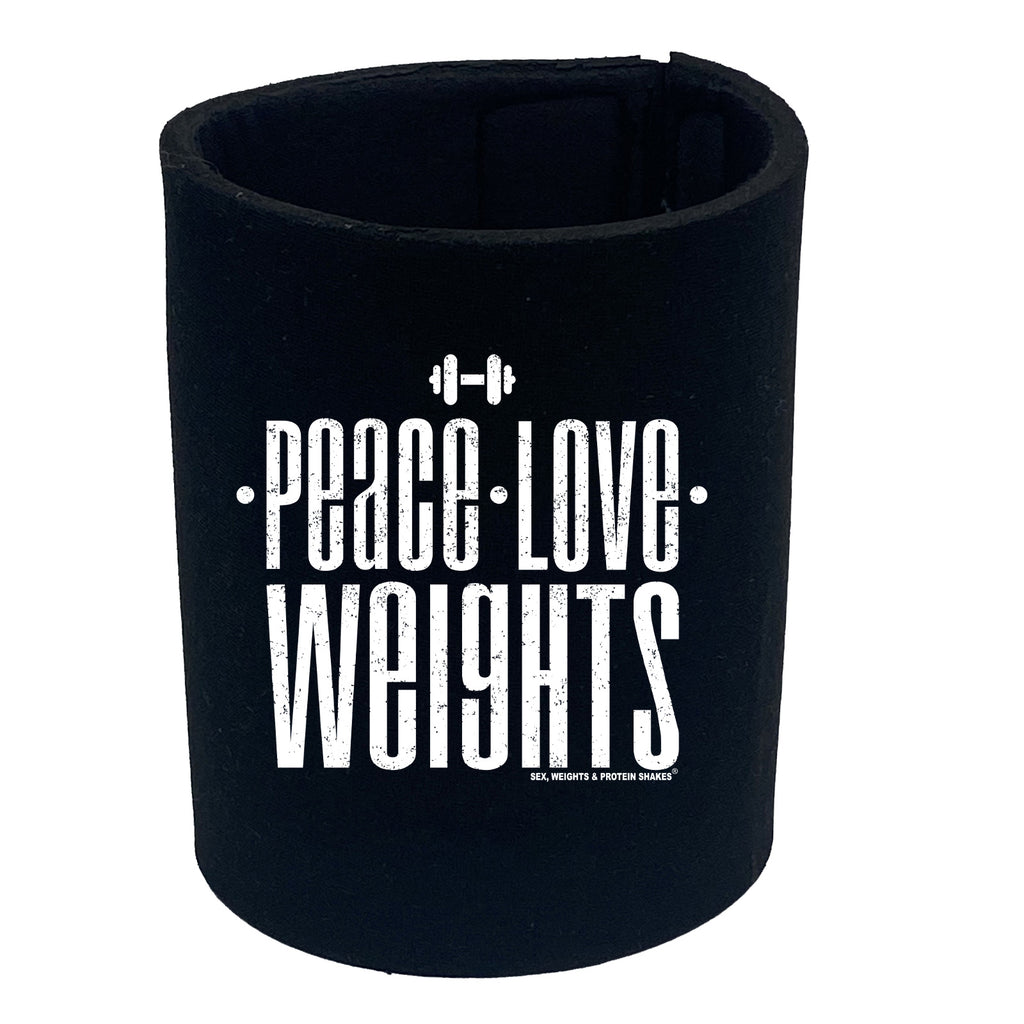 Swps Peace Love Weights - Funny Stubby Holder