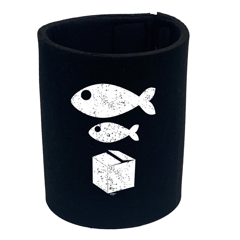 Rave Big Fish Little Fish Cardboard Box - Funny Stubby Holder
