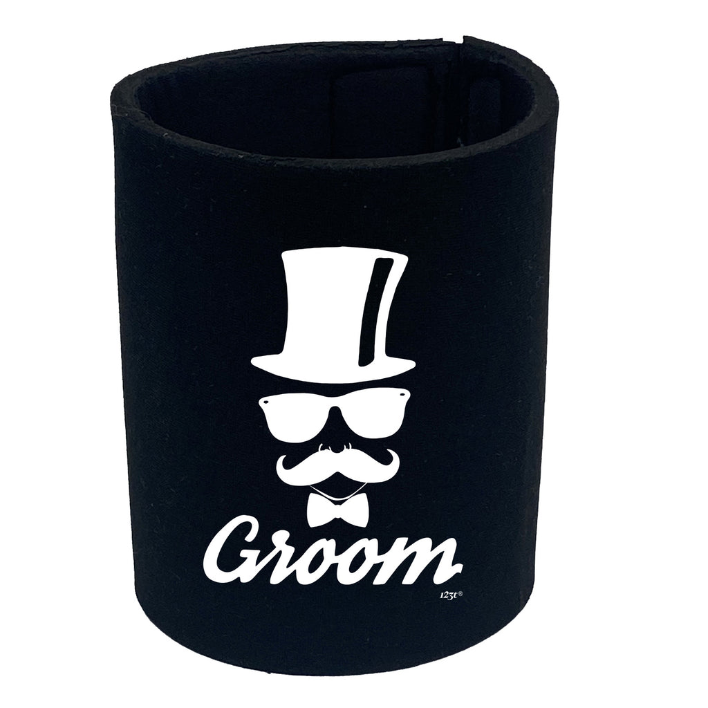 Groom Glasses Moustache Married - Funny Stubby Holder