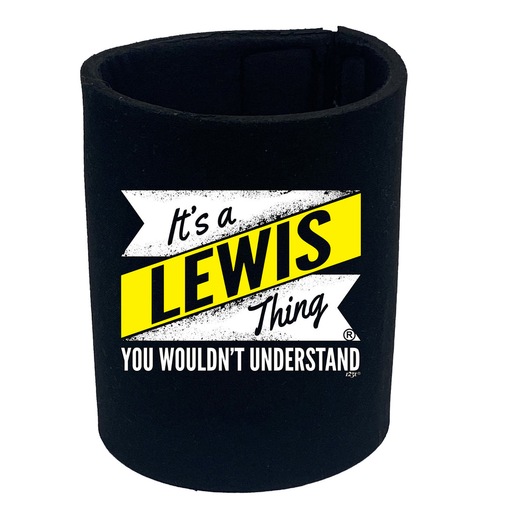 Lewis V2 Surname Thing - Funny Stubby Holder