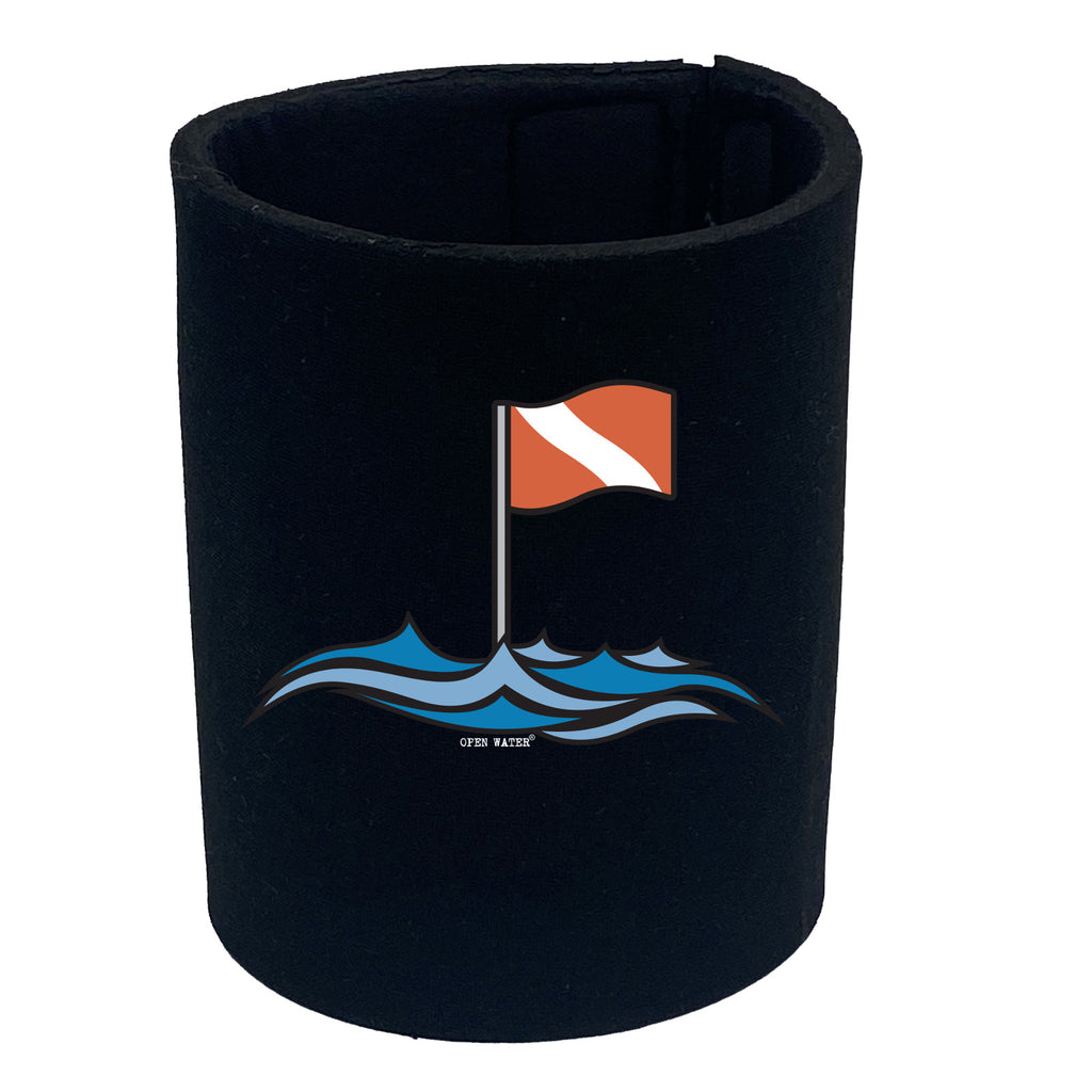 Ow Diving Flag Waves - Funny Stubby Holder
