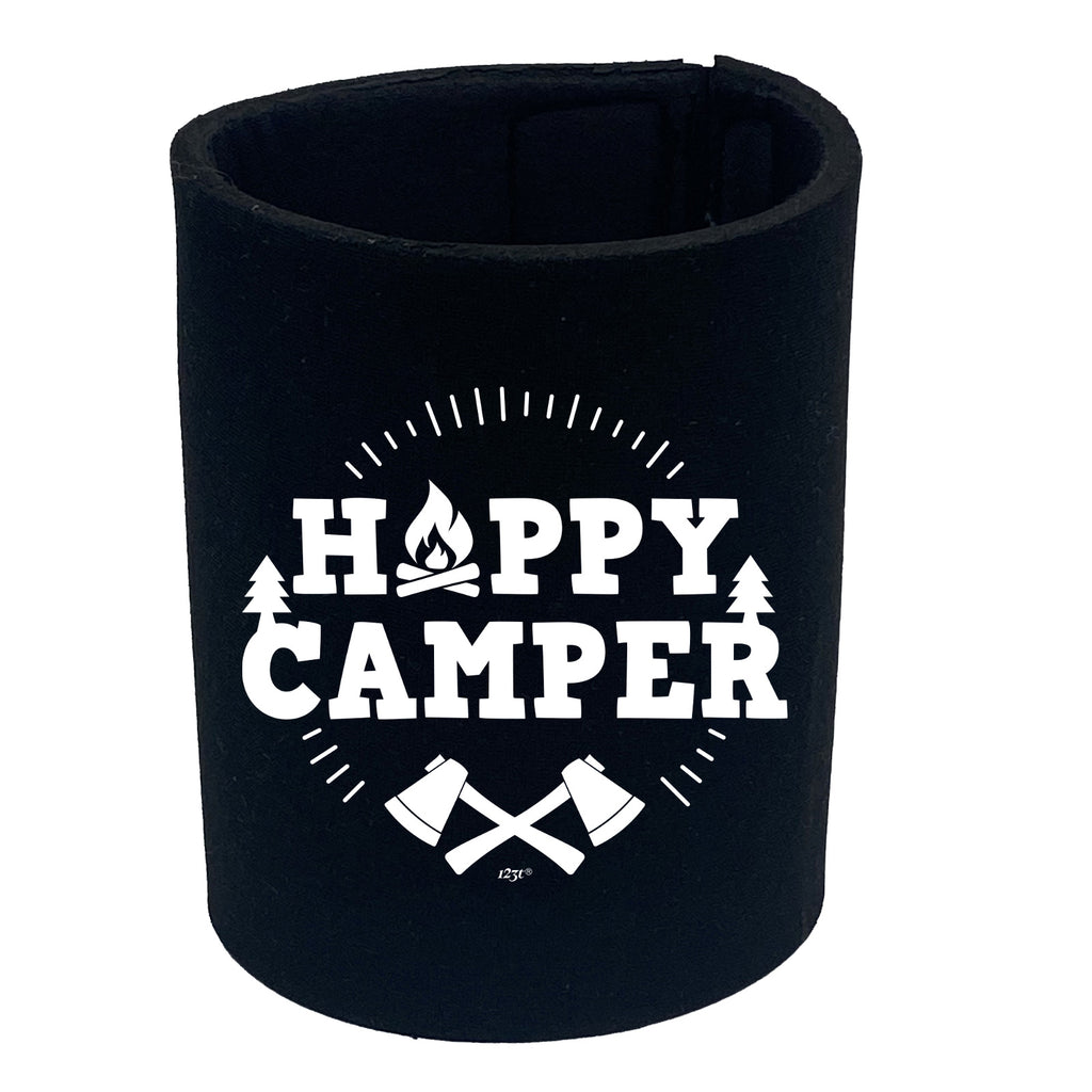 Happy Camper Camping - Funny Stubby Holder