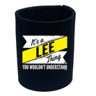Lee V2 Surname Thing - Funny Stubby Holder
