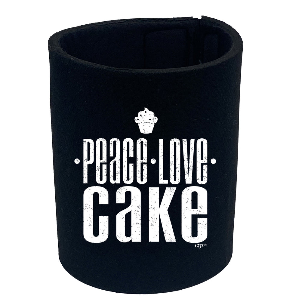 Peace Love Cake - Funny Stubby Holder