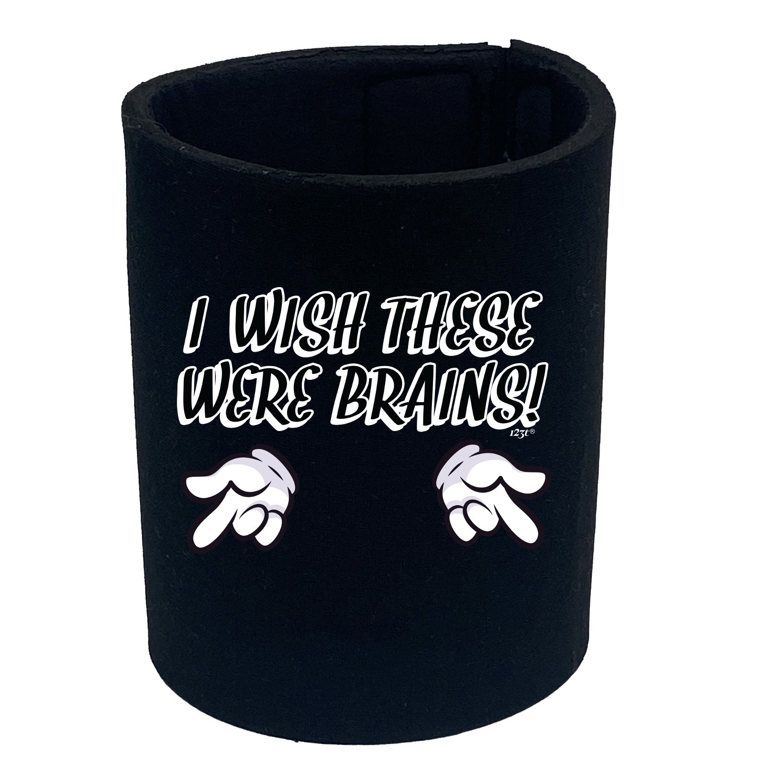 Wish These Were Brains - Funny Stubby Holder