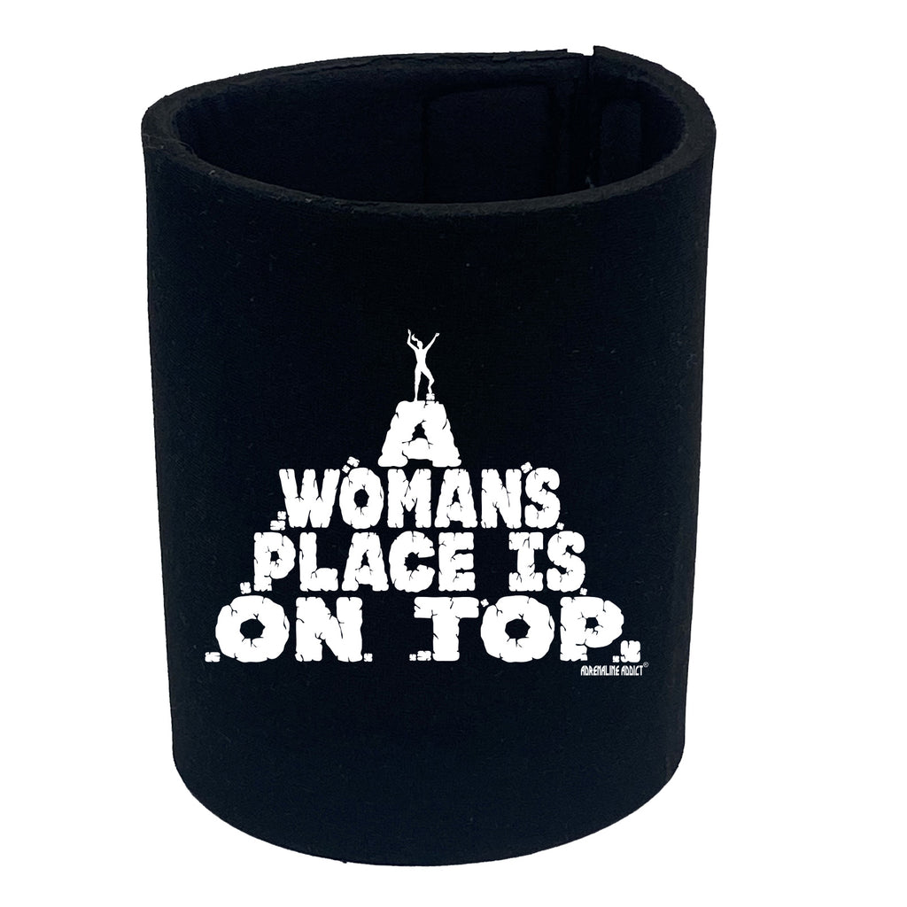 Aa A Womans Place Is On Top - Funny Stubby Holder
