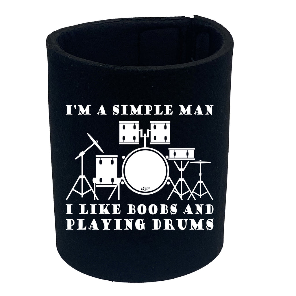 I'M Simple B  B Playing Drums Music - Funny Stubby Holder