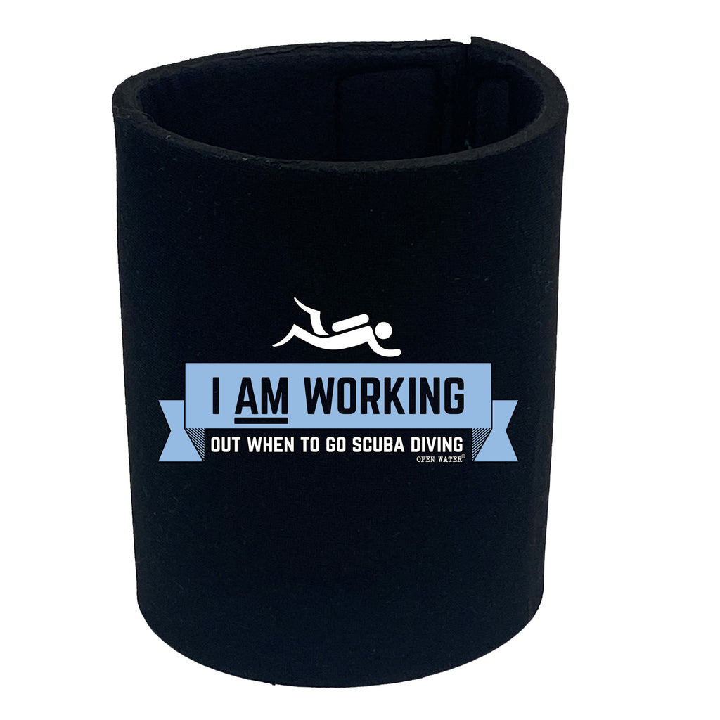 Ow I Am Working Out Scuba Diving - Funny Stubby Holder