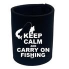 Dw Keep Calm And Carry On Fishing - Funny Stubby Holder